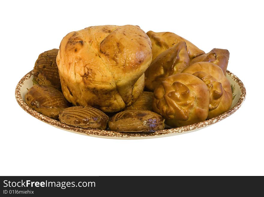 bread on a white background. bread on a white background