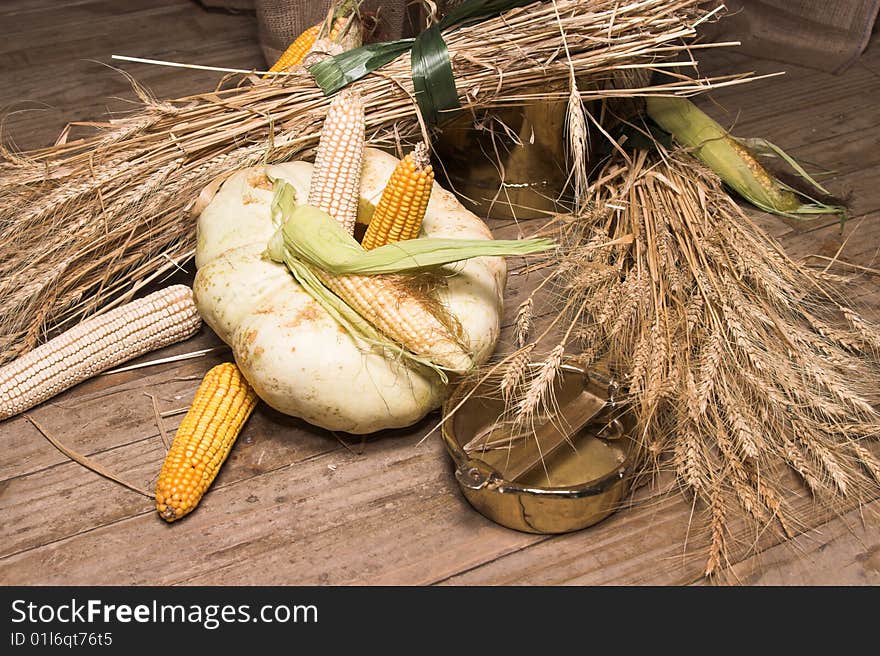 Natural Decorations for a farm style wedding theme