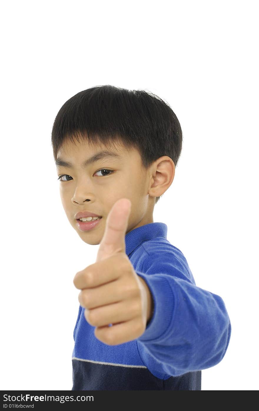 Thumbs up! asia cute boy is happy. Thumbs up! asia cute boy is happy