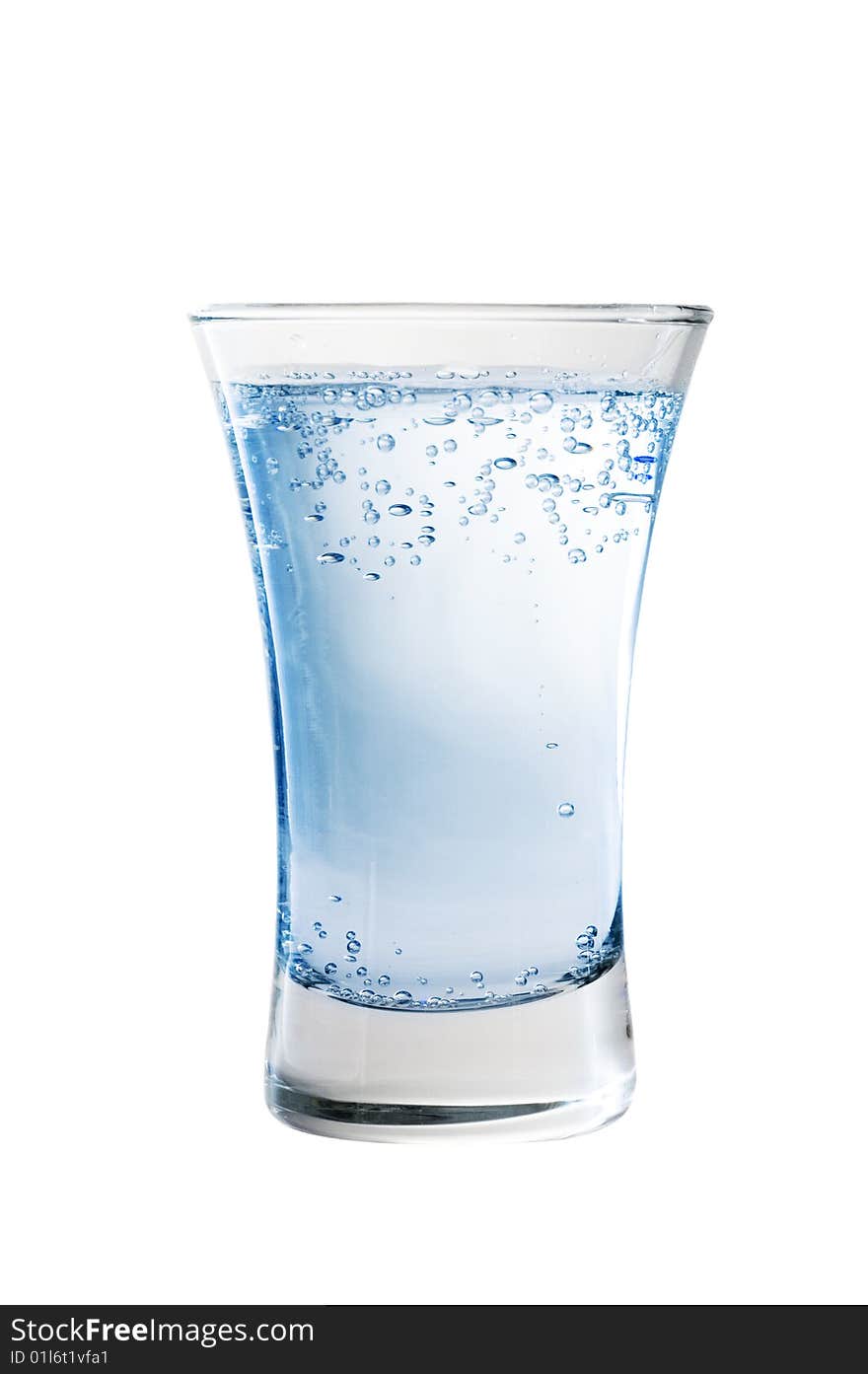 Blue cocktail on white isolated