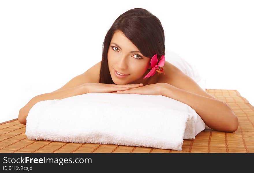 Attractive Woman Relaxing Spa