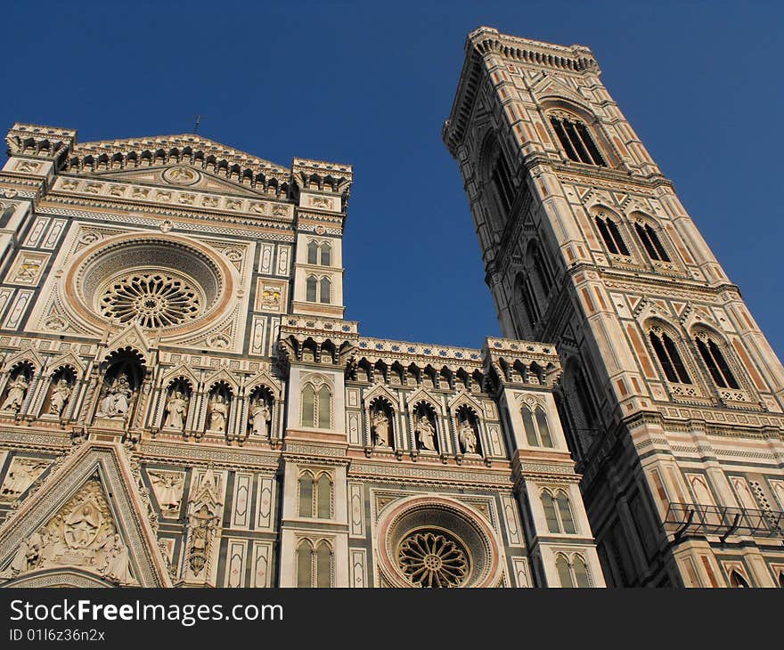 The dome of Florence. santa maria del fiore and campanile of Giotto. The dome of Florence. santa maria del fiore and campanile of Giotto