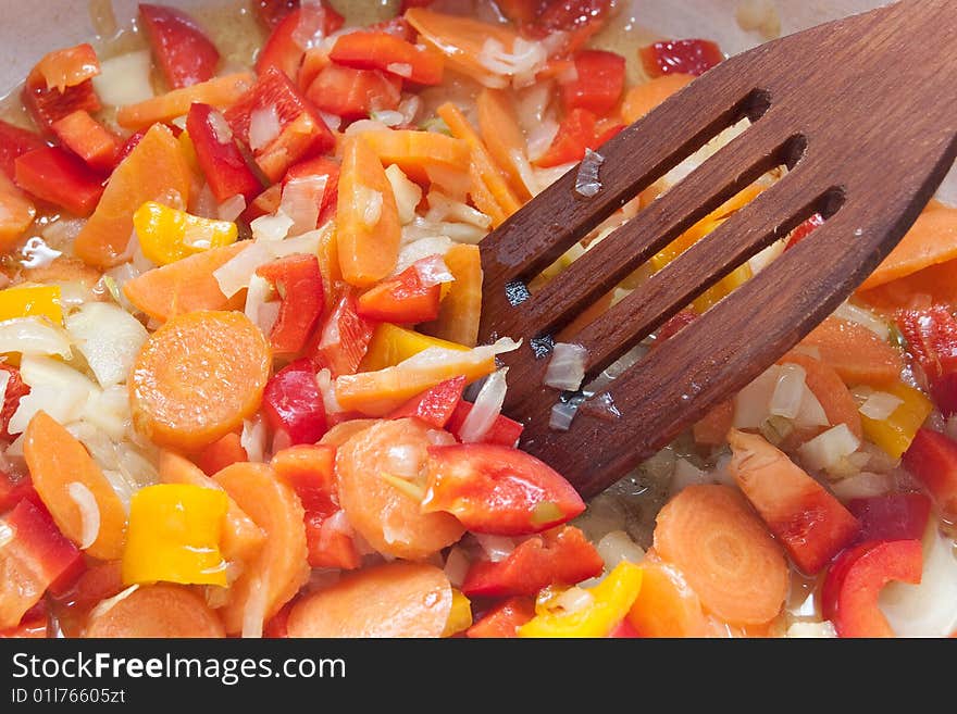 Cooking vegetables for stew