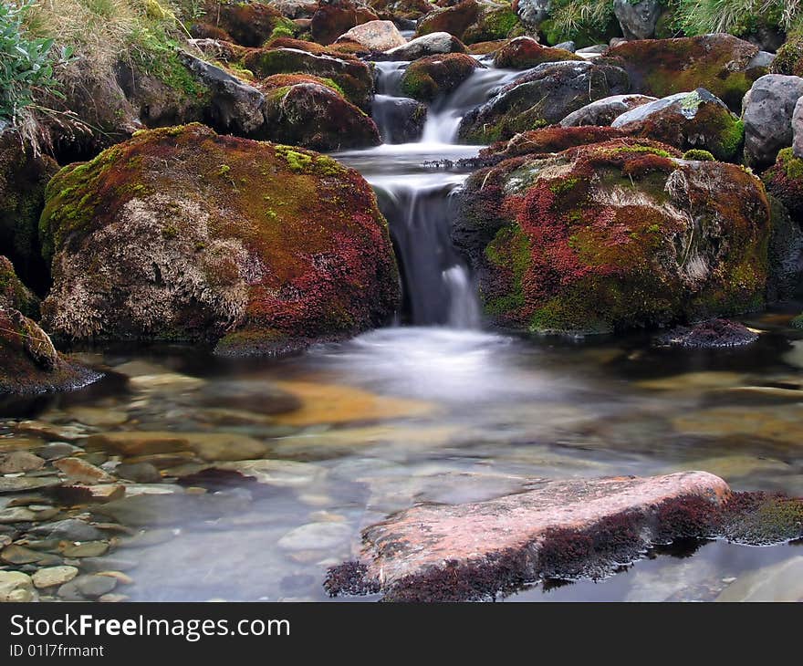 Beautiful mountain river in autumn