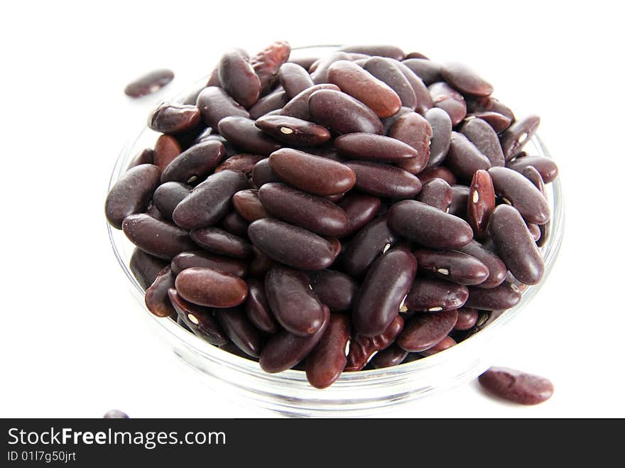 Bowl of dried red kidney beans