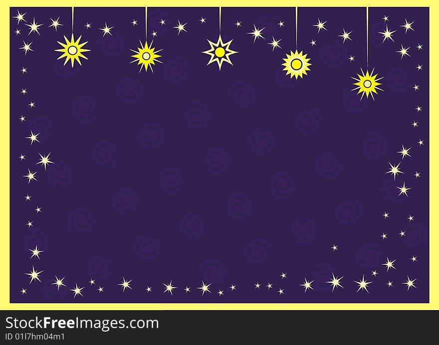 Abstract vector illustration of stars in space