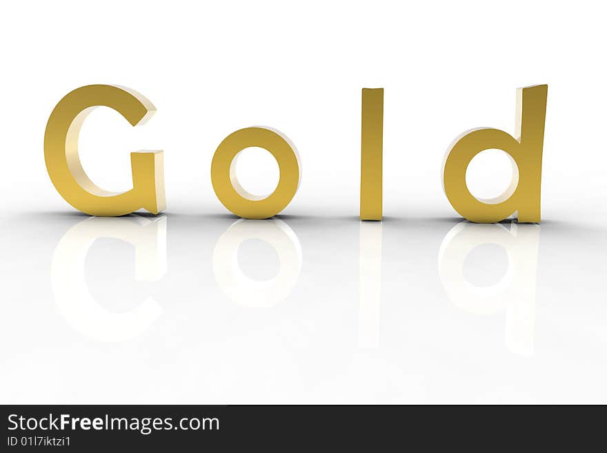 3d Golden Text