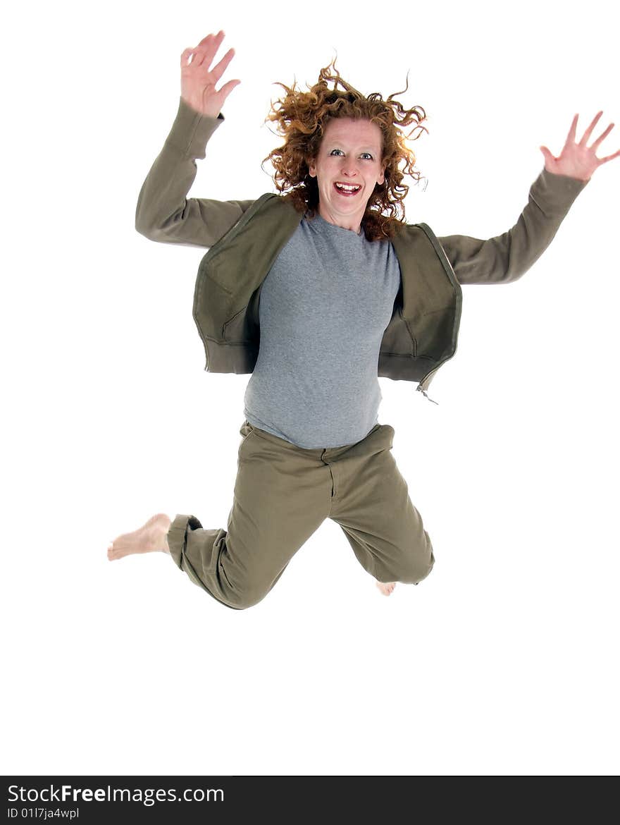 Woman jumping