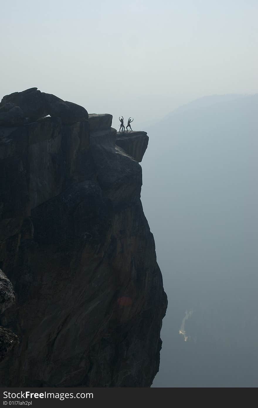 Dancers on Roosevelt Point in Yosemite National Park. Dancers on Roosevelt Point in Yosemite National Park