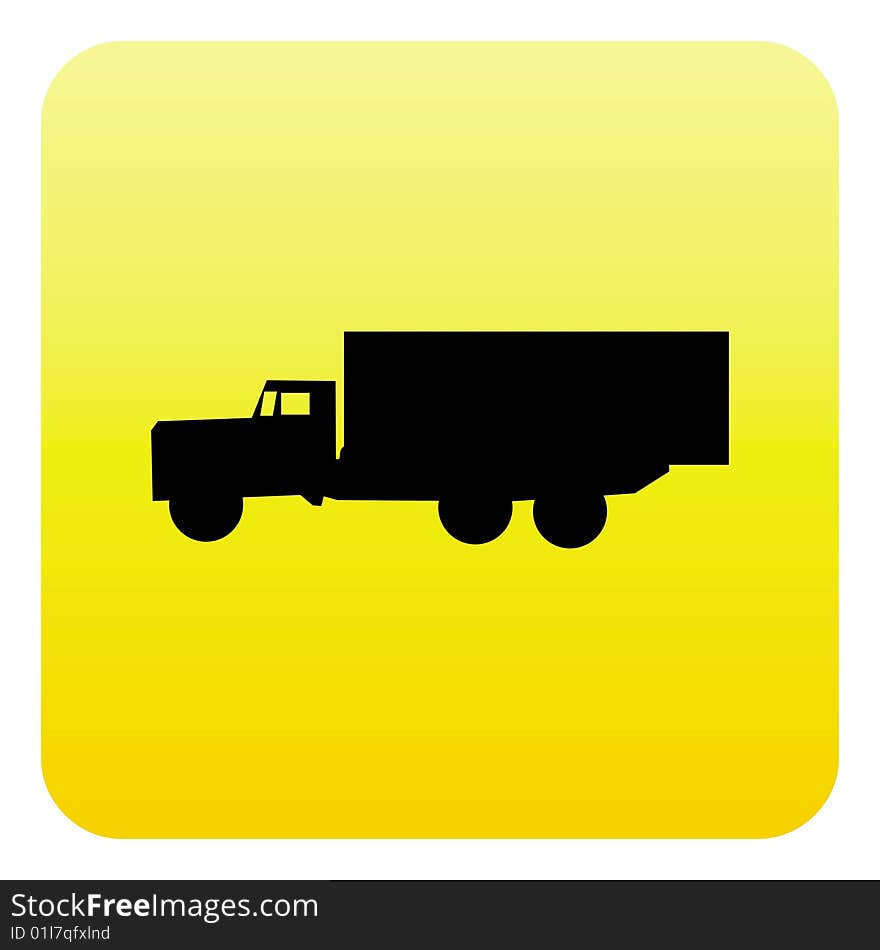 Truck web button - computer generated image