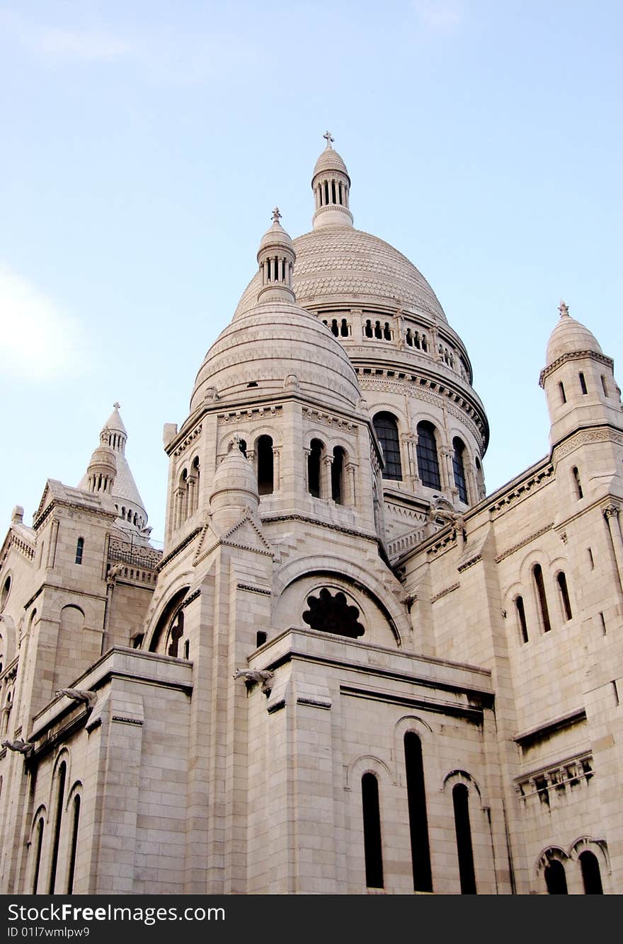 Basilique of sacre  coeur in paris. Basilique of sacre  coeur in paris