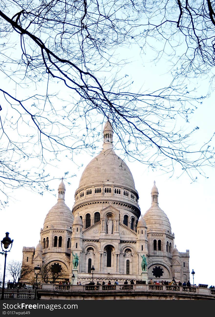 Basilique of sacre coeur in paris. Basilique of sacre coeur in paris