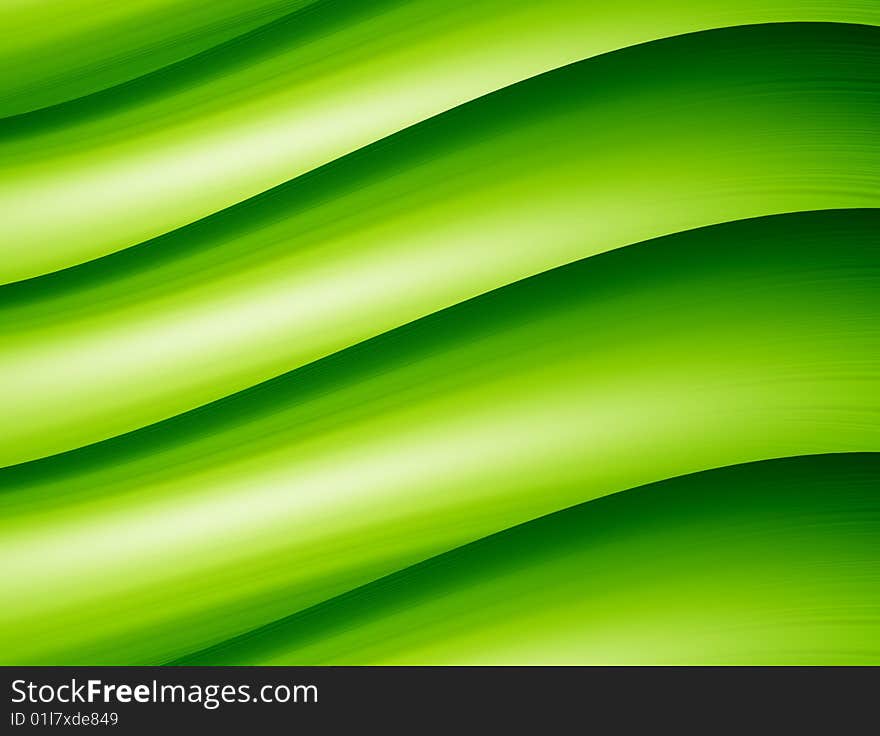 Green dynamic waves with light effects. abstract illustration. Green dynamic waves with light effects. abstract illustration