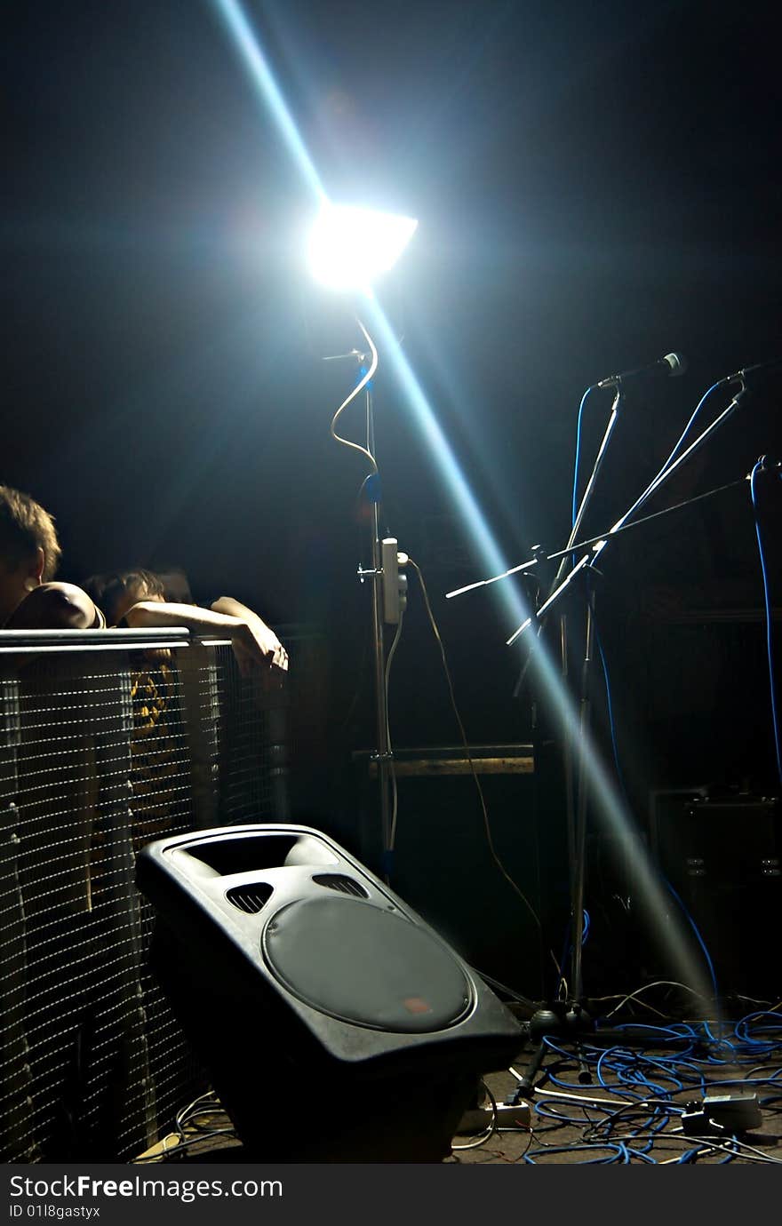 Light on the stage in theater