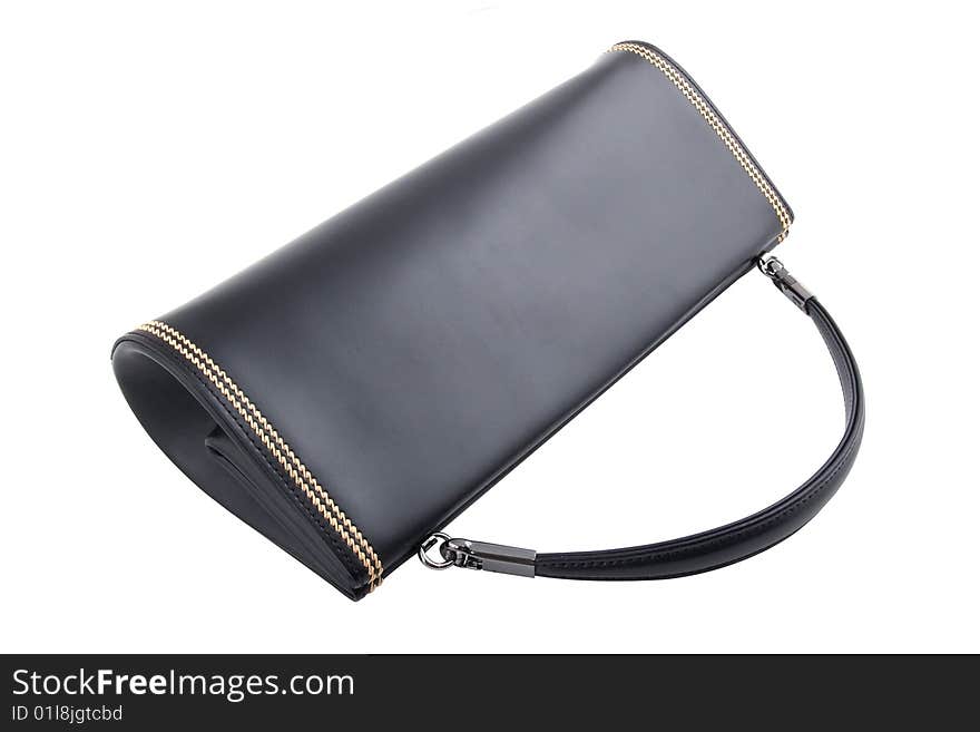 Black fashionable woman leather bag