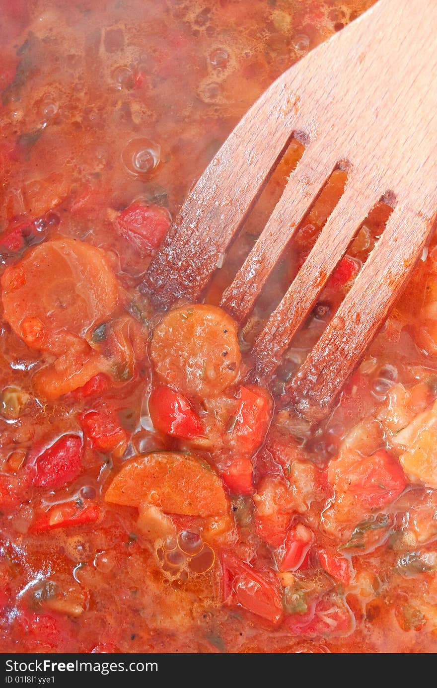 Cooking vegetables for stew