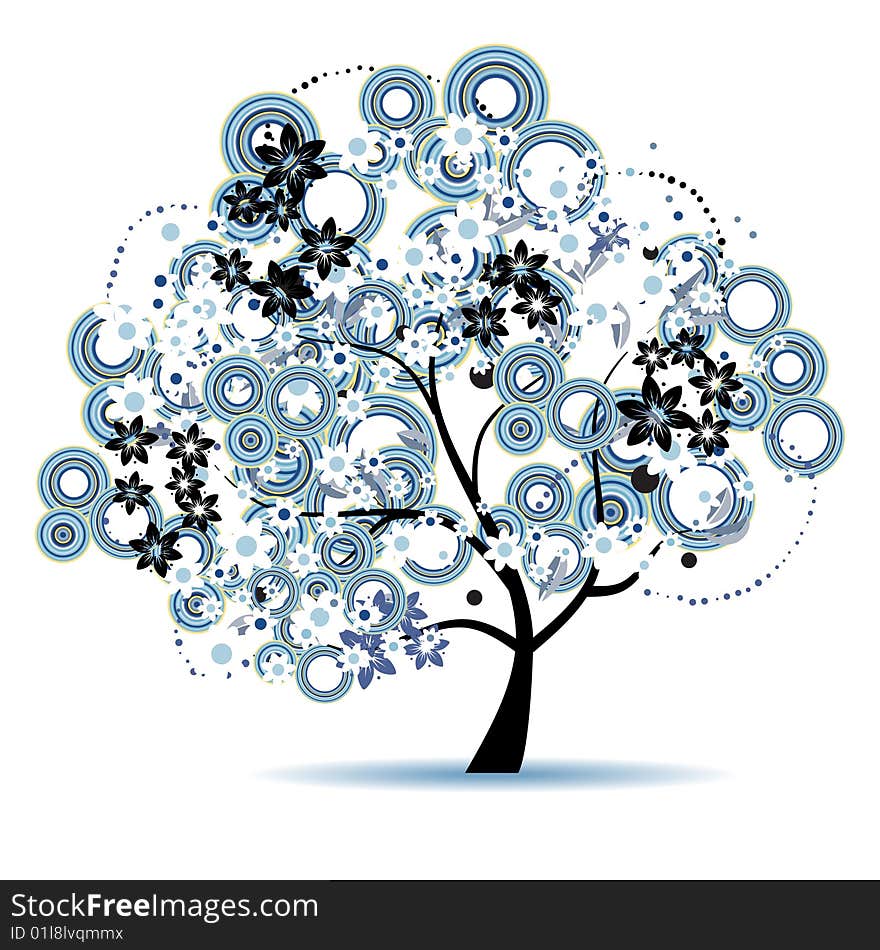 Art tree beautiful for your design