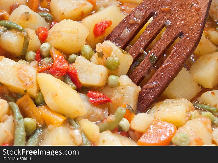 Cooking vegetables for stew