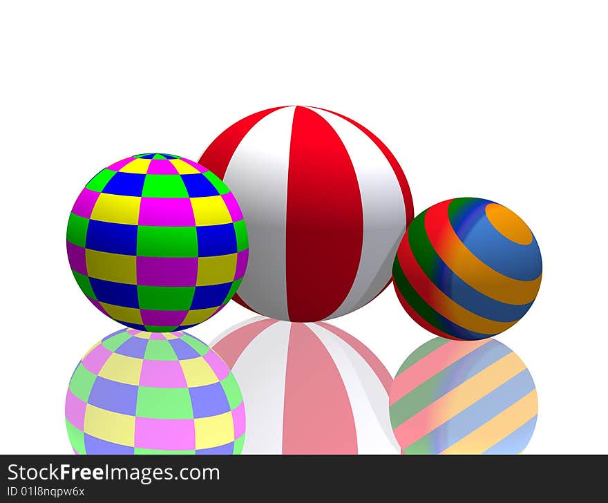 Colored 3d balls