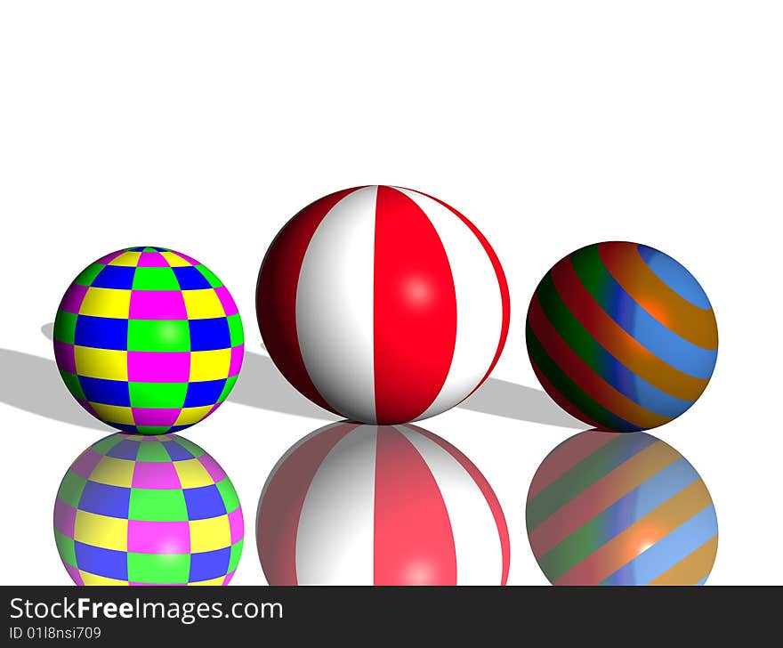 Coloured 3d balls