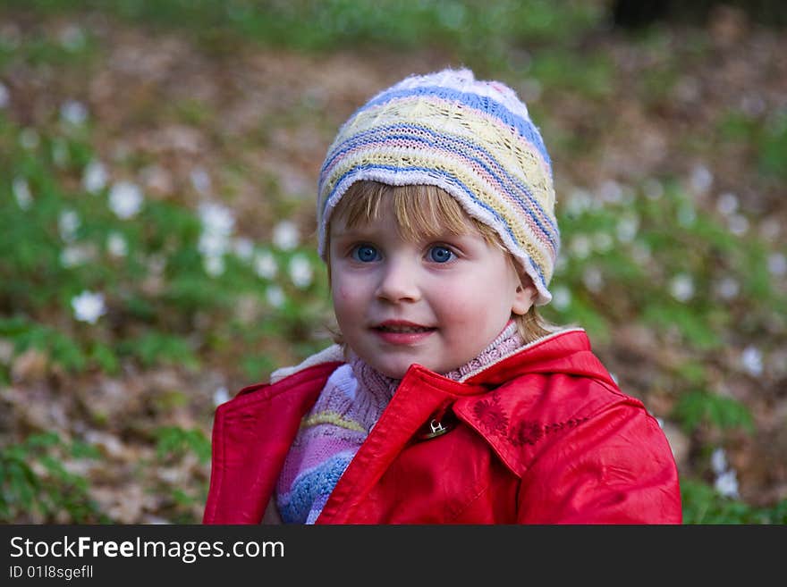 A young child in nature