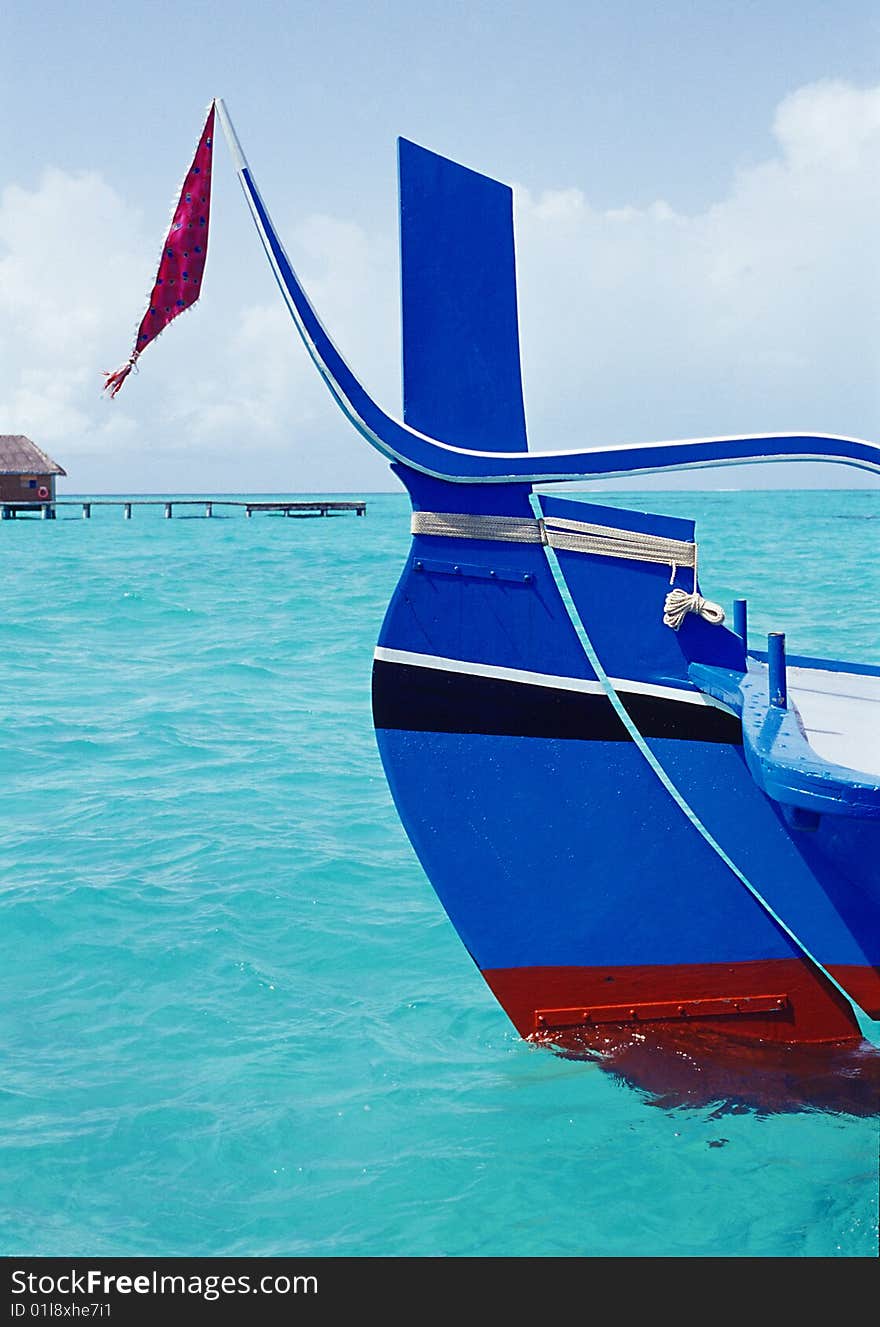 Fishing boat in the lagoon