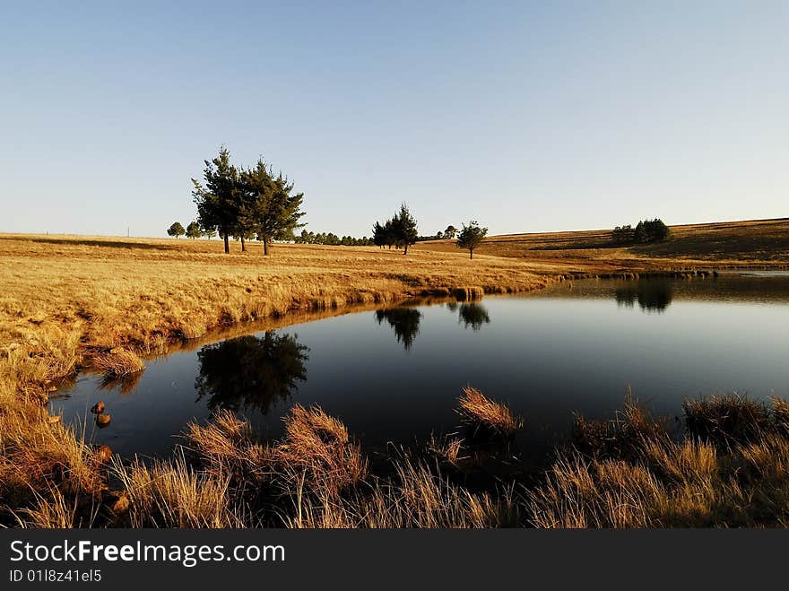 Tranquil Scene of a dam. Tranquil Scene of a dam.