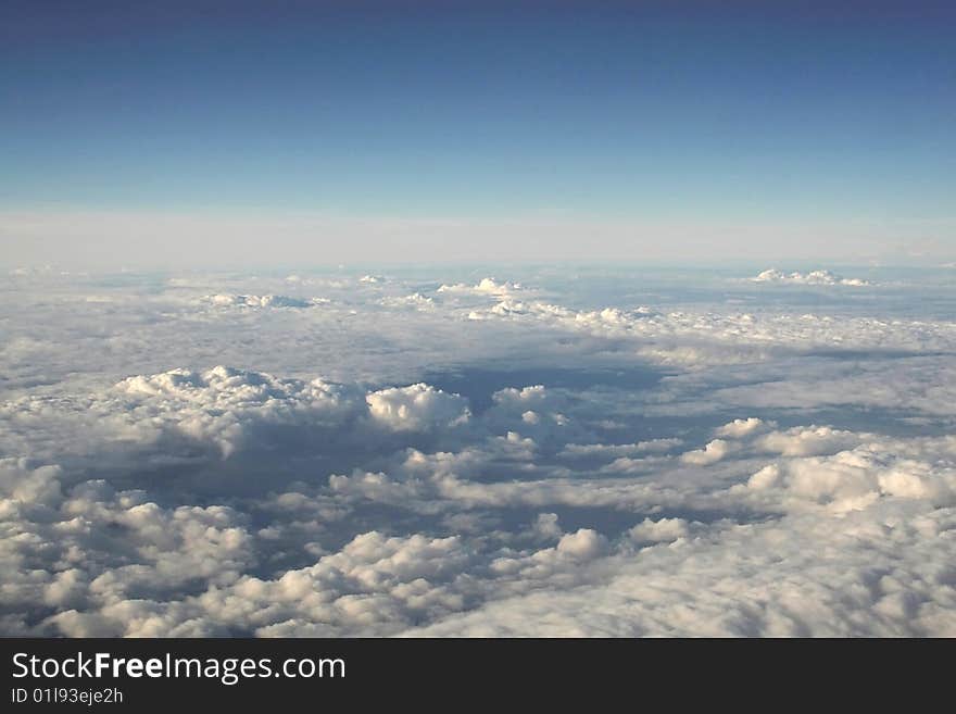 Clouds on the blue sky