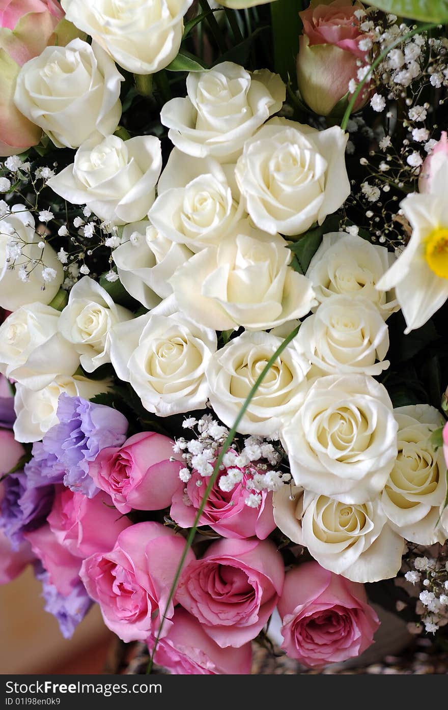 Details of a wedding bouquet