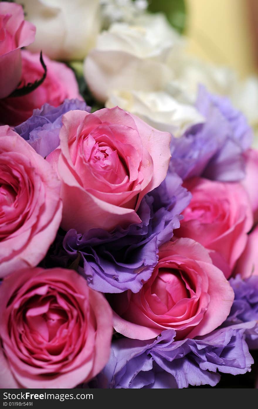 Details of a wedding bouquet