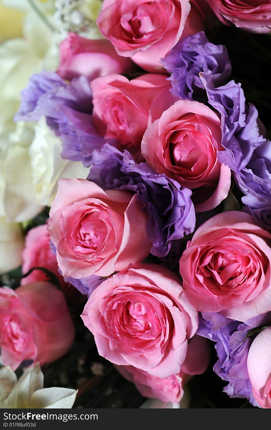 Details of a wedding bouquet