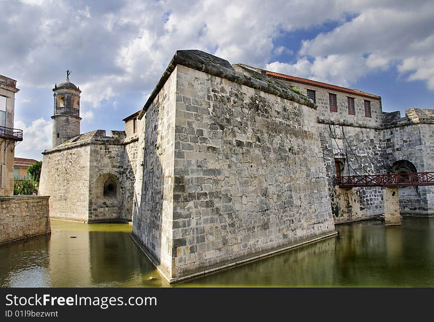 A view of Old Havana fort Castillo de la Real Fuerza. A view of Old Havana fort Castillo de la Real Fuerza