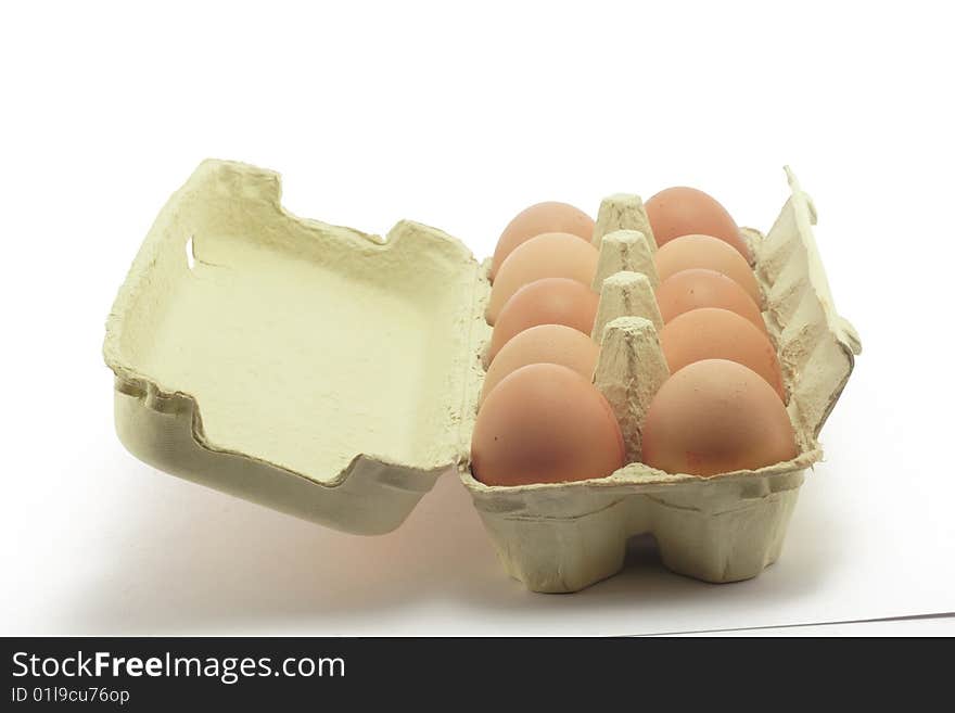 Cook egg on the neutral background