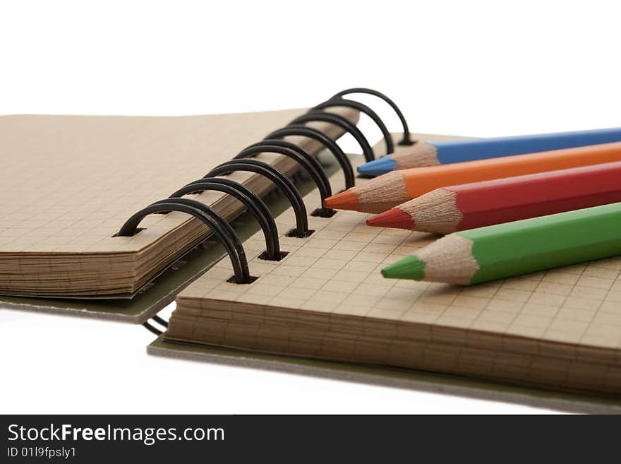 Memo Pad With Colored Pencils