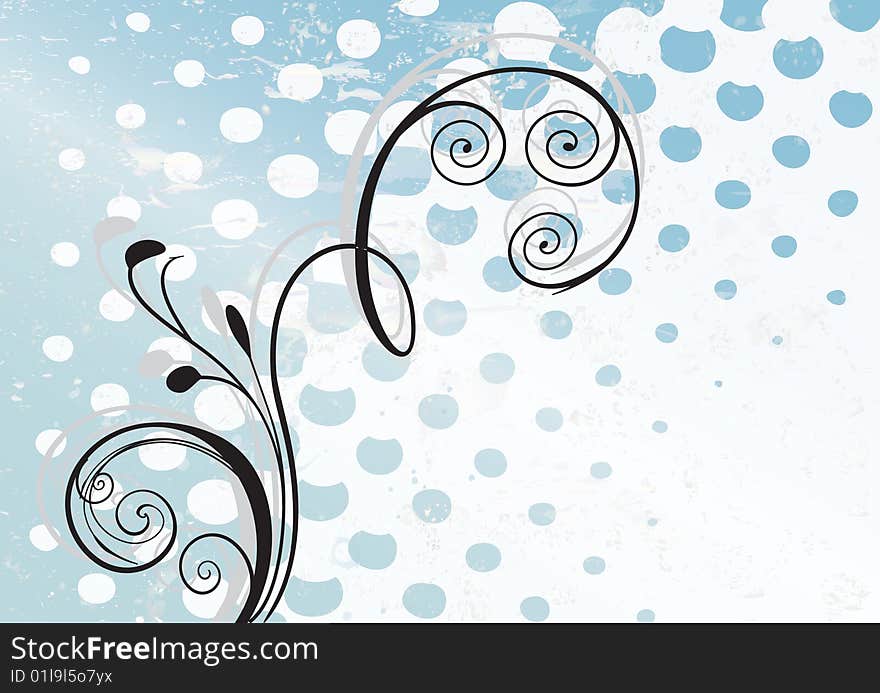 Abstract floral image with spirals