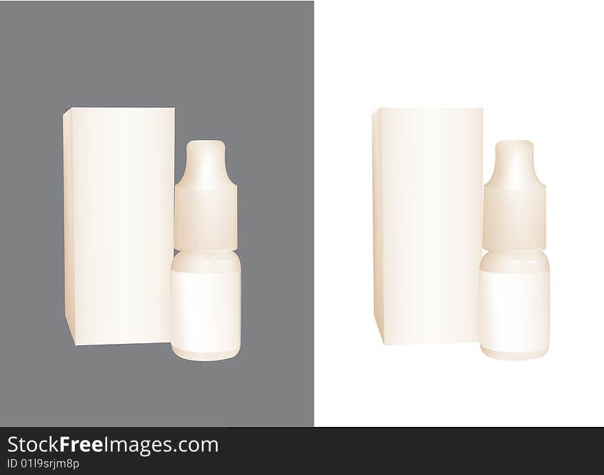 3 D illustration of an eyedroper bottle. 3 D illustration of an eyedroper bottle