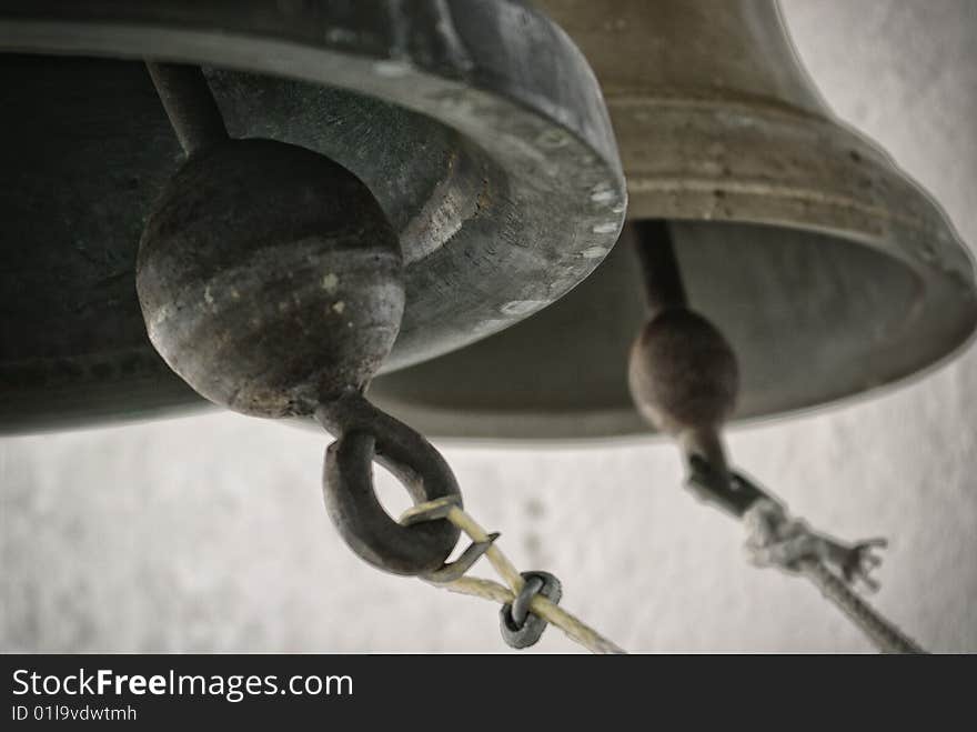 On a belltower of an orthodox cathedral two bells