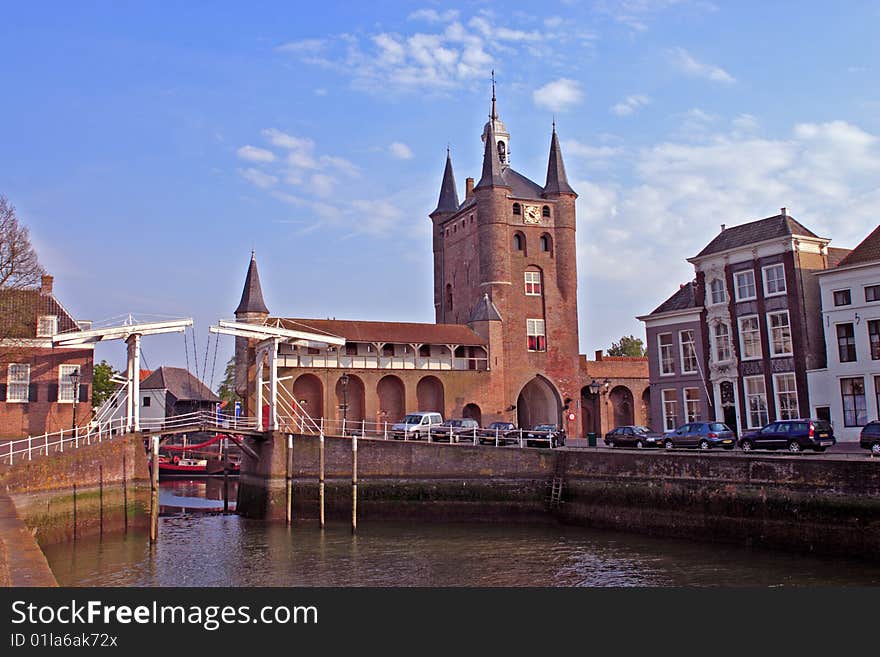 Bridge near a water channel in Holland