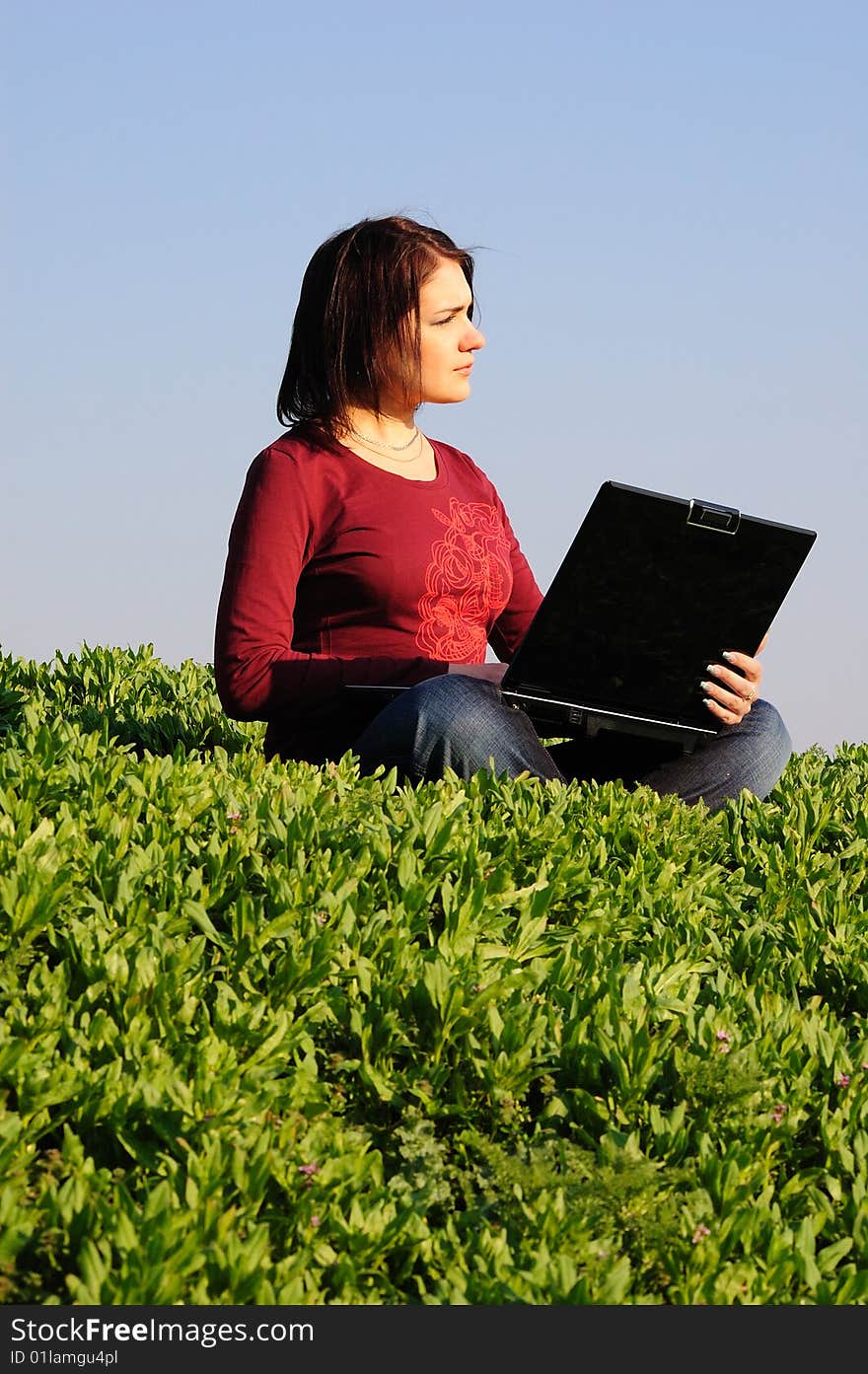 Girl with notebook