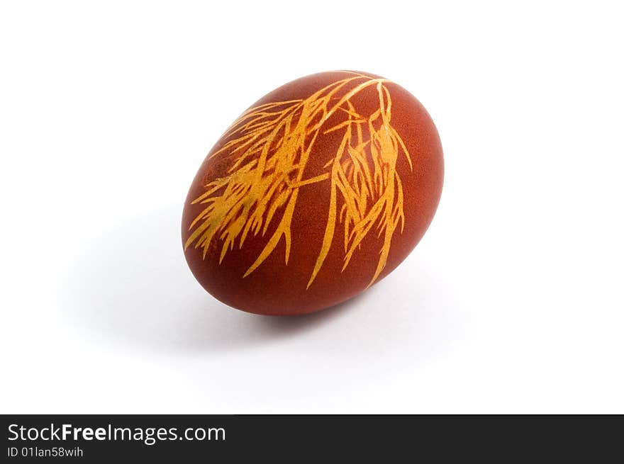 Easter egg colored with natural dyes. Easter egg colored with natural dyes