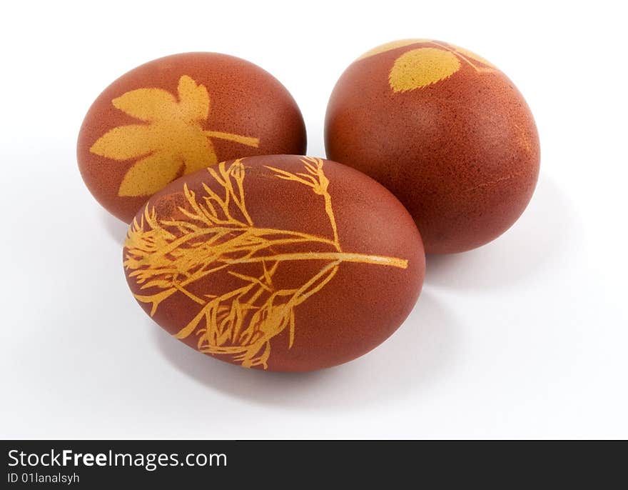 Easter egg colored with natural dyes. Easter egg colored with natural dyes