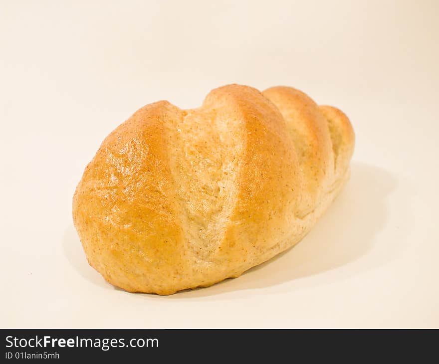 Graham bread on white background