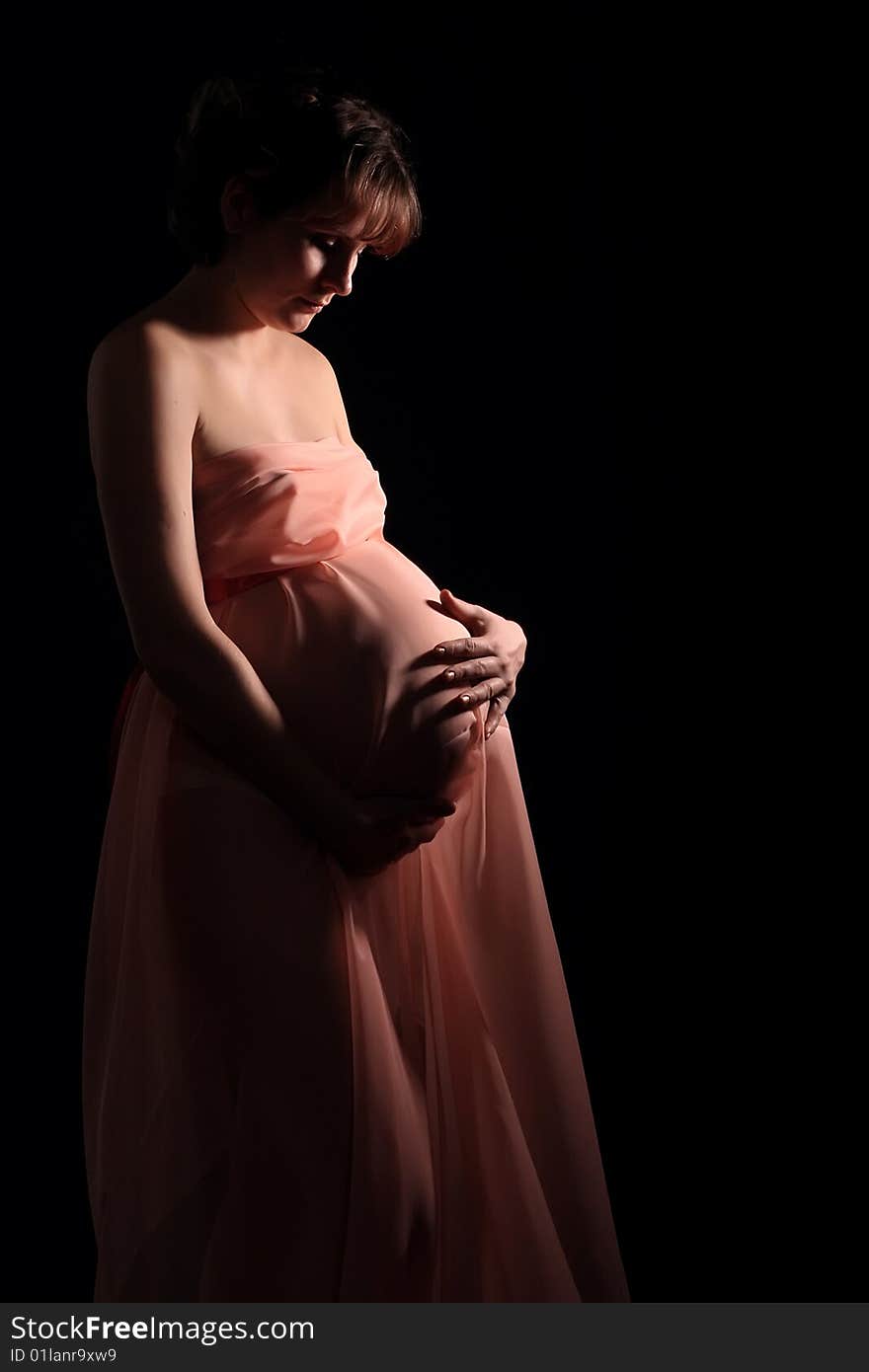 Young Beautiful Woman Waits For The Child