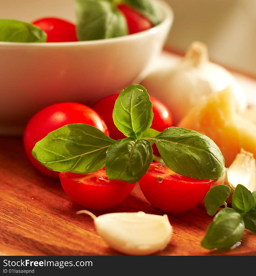 Fresh Tomatoes With Basil