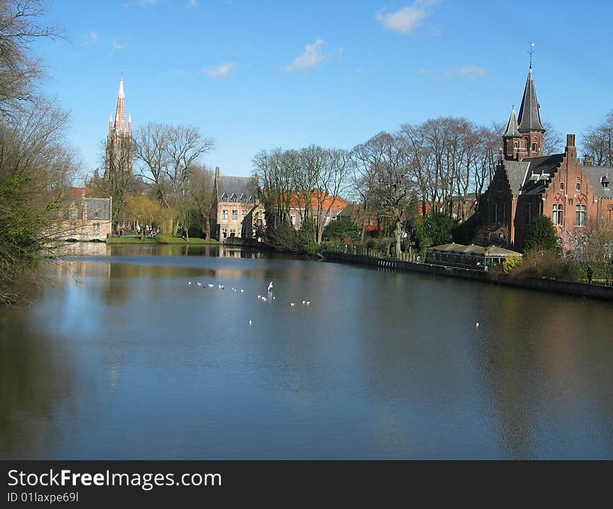 Place for lovers in Bruges