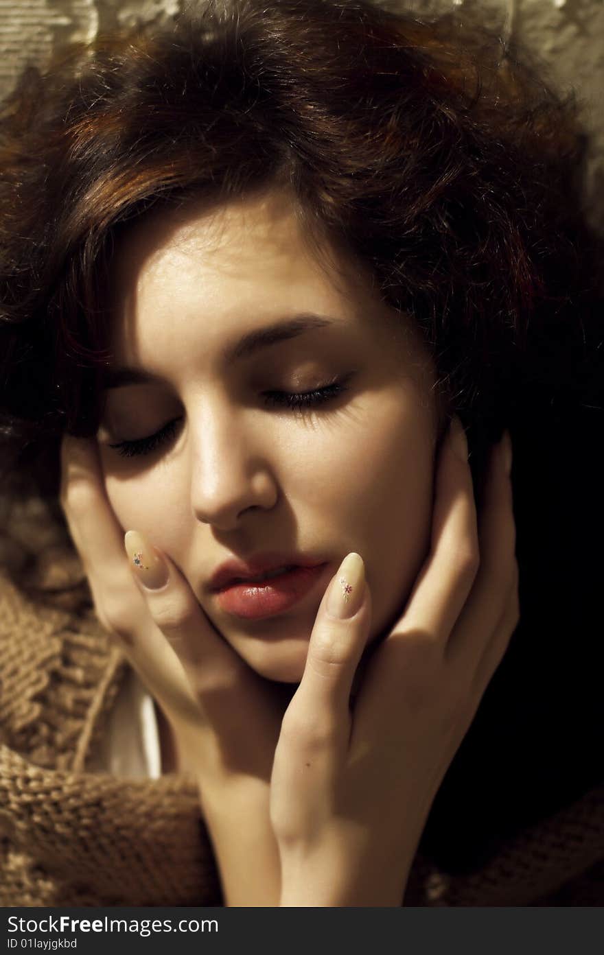 Romantic portrait of  young charming girl