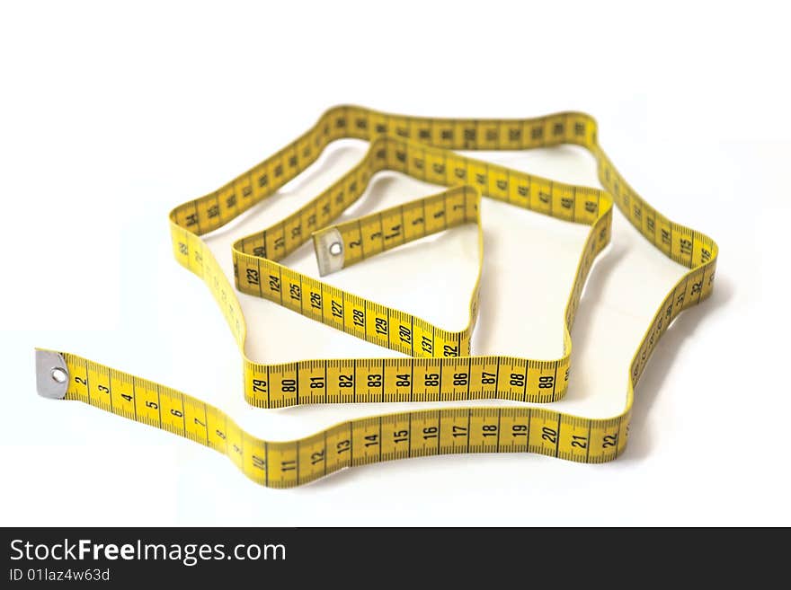 Tape Measure on white background