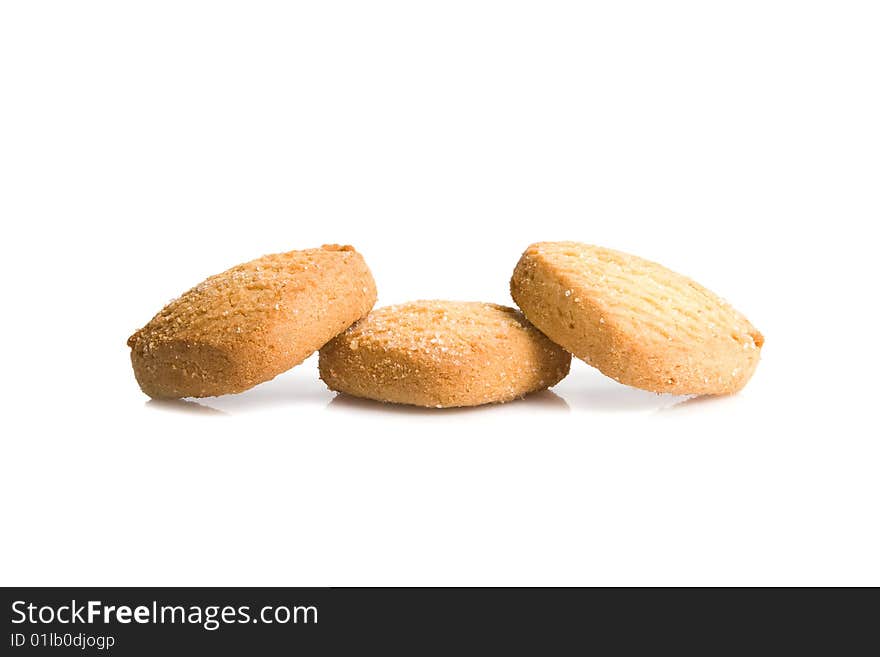 Cookies in form of heart, isolated on white