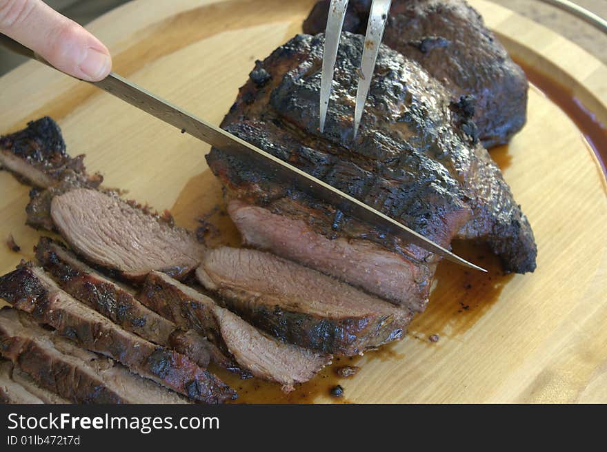 Roasted lamb