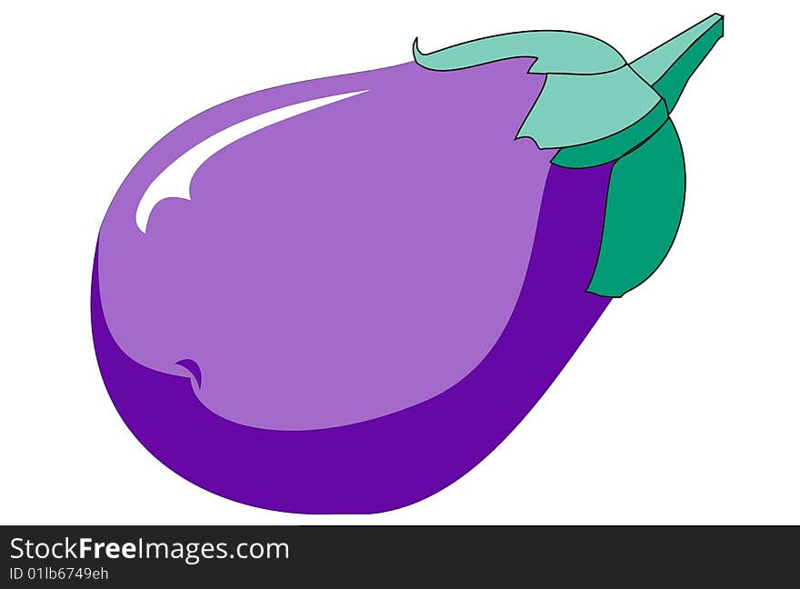 Illustration of an eggplant